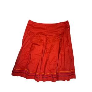 George by Mark Eisen Orange Cotton Skirt Women’s 10/L Bright Spring